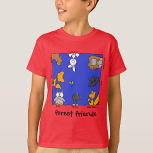 T-shirt Animaux drôles "amis de forêt de forêt "