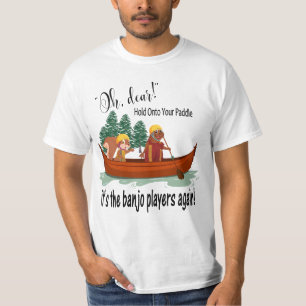 T-shirt Animaux drôles dans un canoë, hommes de joueurs 