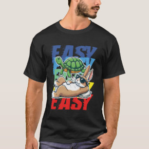 T-shirt Animaux drôles u2013 La fable du lièvre et tortue
