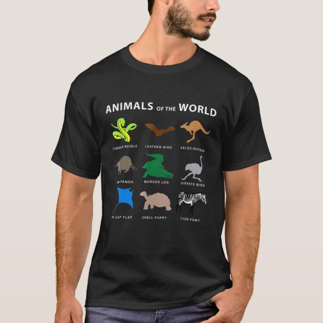 T-shirt Animaux Du Monde Animaux (Devant)