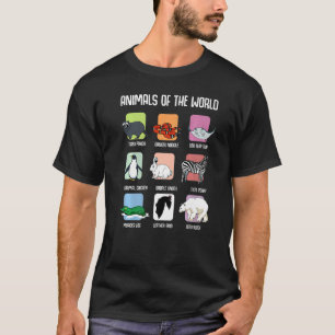 T-shirt Animaux Du Monde Zoo Vie Zebra Panda Bird Be