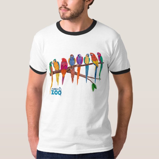 T-shirt Animaux du zoo de Mabell, les perroquets (Devant)
