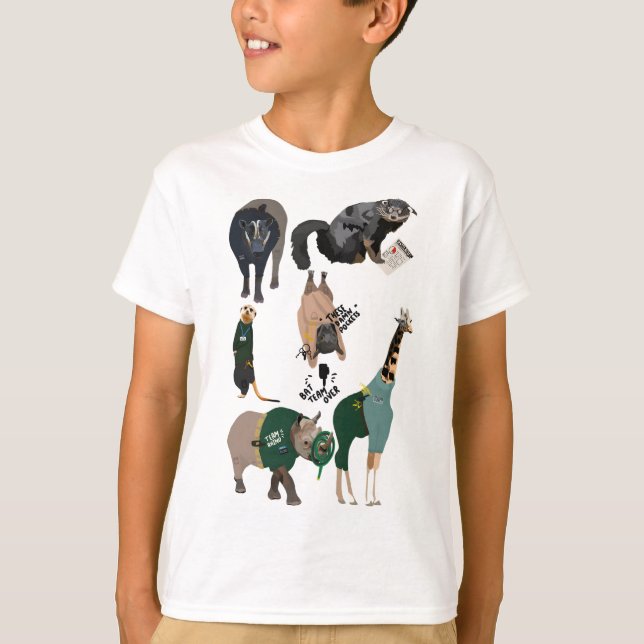 T-shirt Animaux en tant que gardiens de table (Devant)
