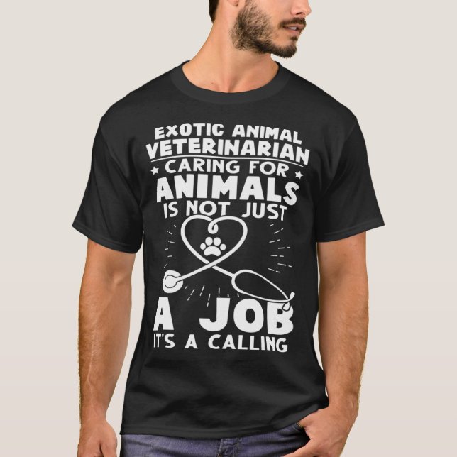 T-shirt Animaux exotiques Vétérinaires qui s'occupent des  (Devant)