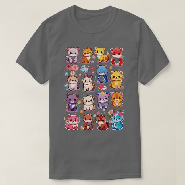 T-shirt animaux mignons (Design devant)