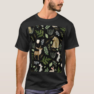 T-shirt Animaux mignons : Aquarelle Tirée À La Main.