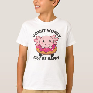 T-shirt Animaux Mignons Axolotl Drôle Dans Le Rose De Donu
