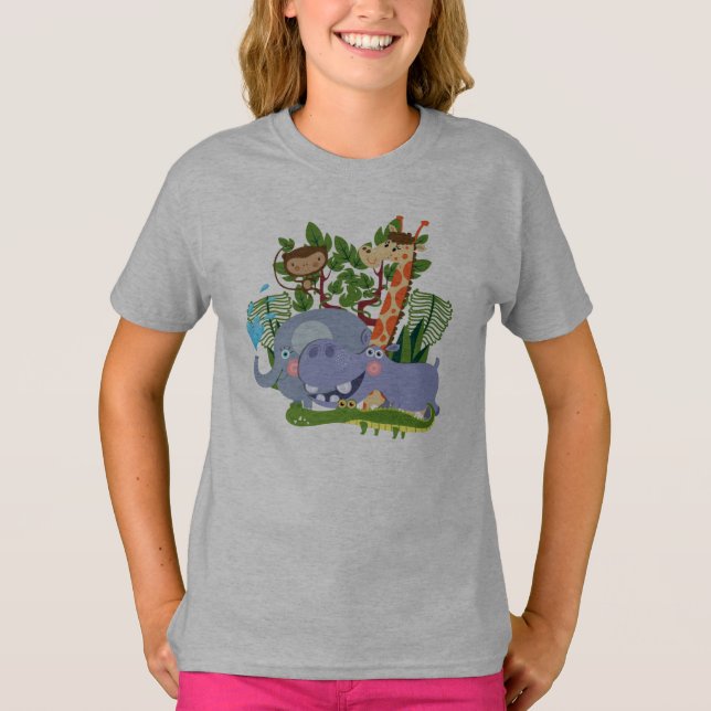 T-shirt Animaux mignons de safari (Devant)