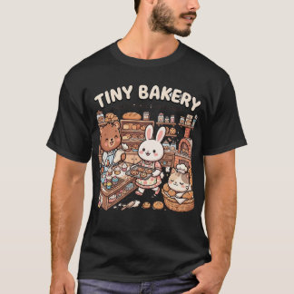T-shirt Animaux mignons préparant des cupcakes et du pain
