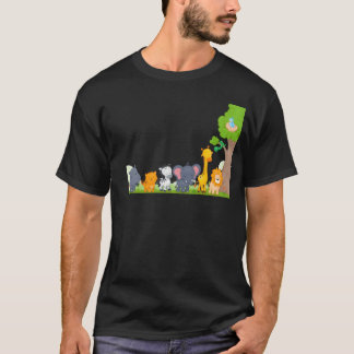 T-shirt Animaux multi-zoo lion giraf éléphant amis