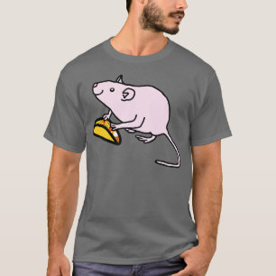 T-shirt Animaux roses avec nourriture Cute Rat obtenu Taco