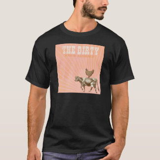 T-shirt Animaux sales, vache Brown à brun de poulet