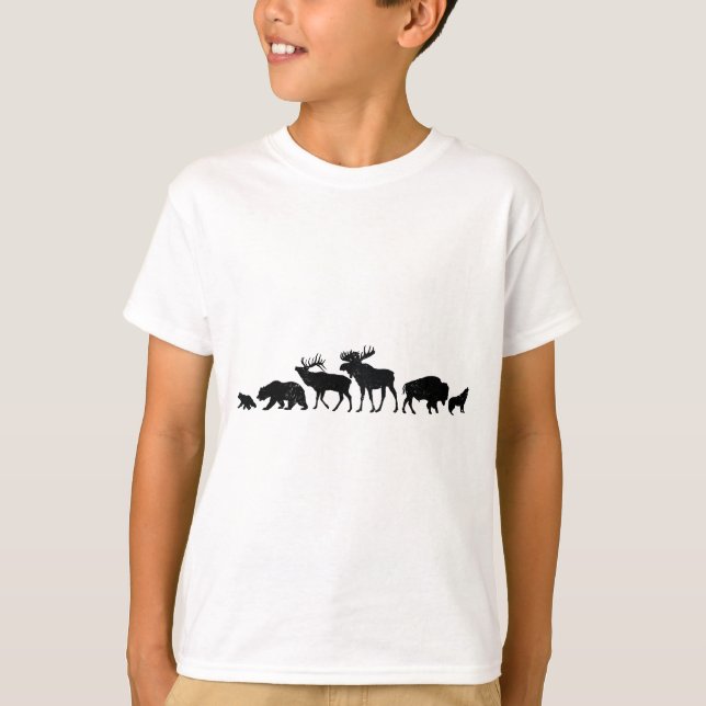 T-shirt Animaux sauvages de Yellowstone (Devant)
