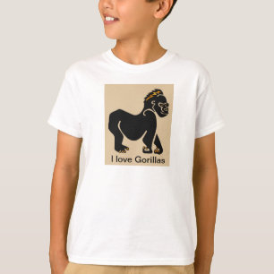 T-shirt Animaux sauvages - I love GORILLAS - Ape - Primate