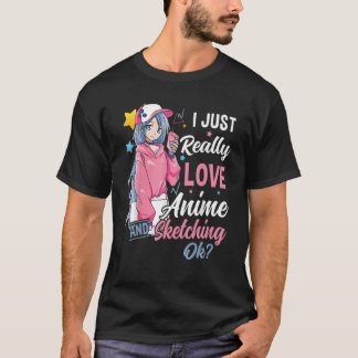T-shirt Anime Art Pour Femmes Ados Filles Hommes Anime Mer