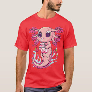 T-shirt Anime Axolotl Waifu Who Love Anime Ramen And Sketc
