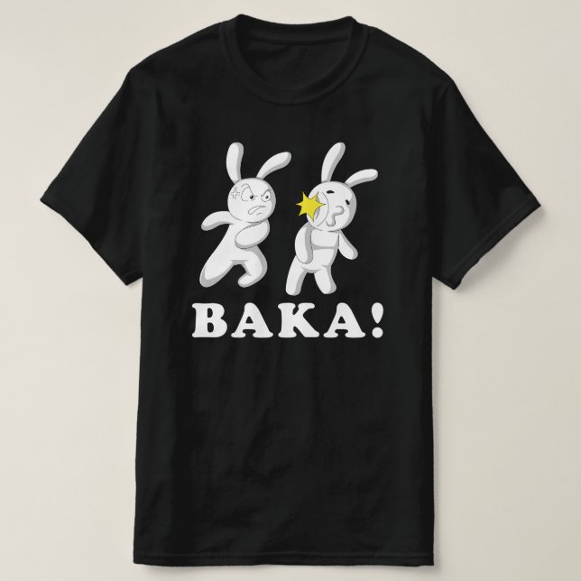 T-shirt Anime Baka Rabbit Slap Japonais (Design devant)
