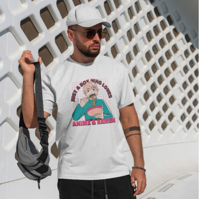T-shirt Anime Boy Manger Ramen (Créateur téléchargé)
