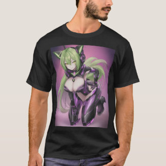 T-shirt Anime chaude Android Catgirl