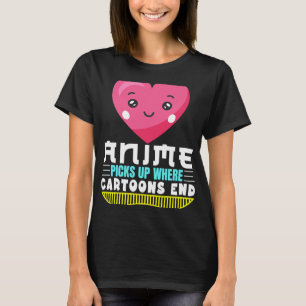 T-shirt Anime Citation Amusante Anime Anime Reprend Où Car