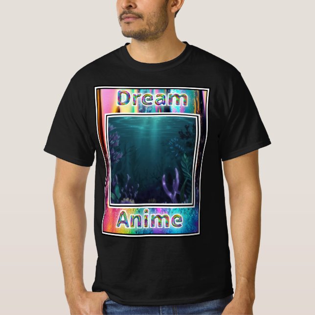 T-shirt Anime de rêve océanique invisible (Devant)