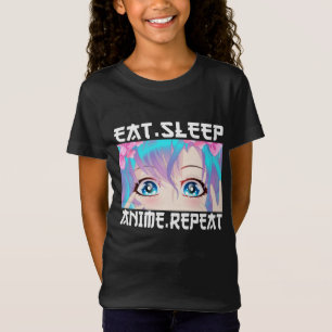 T-Shirt Anime de sommeil de manger répéter