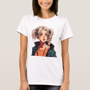 T-shirt Anime Dream : Beauté aux cheveux beige