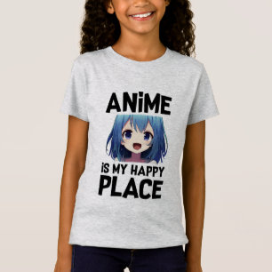 T-Shirt Anime Est Mon Heureux Lieu Filles Graphique
