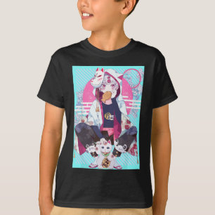 T-shirt Anime esthétique japonaise Pastel Kawaii Waifu Vap