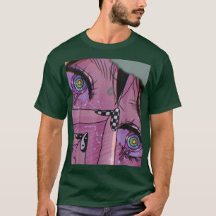 T-shirt Anime Eyes Pastel Kawaii Girl Aesthetic Japanese O