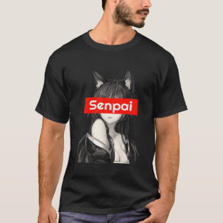 T-shirt Anime fille esthétique japonaise Foxy Sexy Chat Or