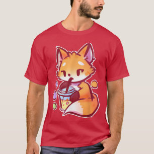 T-shirt Anime Fo Boit du Bubble Tea Kawaii40 