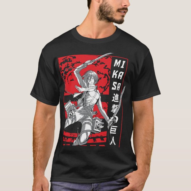T-shirt Anime Frame Eren Sharp Look Tee (Devant)