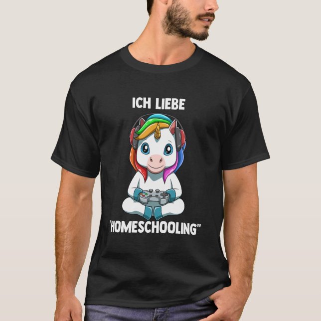 T-shirt Anime Gaming Unicorn (Devant)