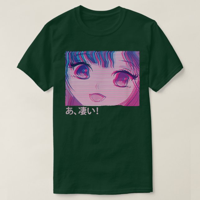 T-shirt Anime Girl Eyes - Japon Culture Art - Japonais Aes (Design devant)
