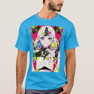 T-shirt Anime Girl Kawaii Waifu Arcade de jeux esthétiques