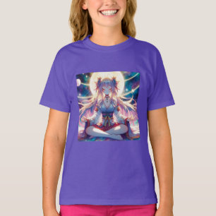 T-shirt Anime Girl Méditant Spirituel