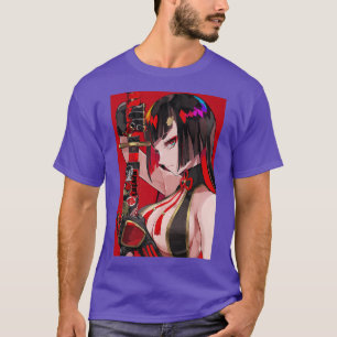 T-shirt Anime Girl Samurai Waifu japonais esthétique Otaku