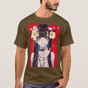 T-shirt Anime Girl Waifu Japonais esthétique Kawaii Otaku 