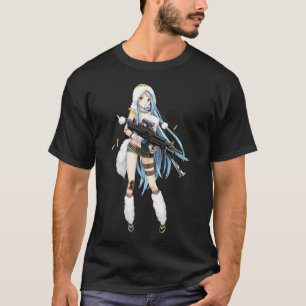 T-shirt Anime Girl With Gun