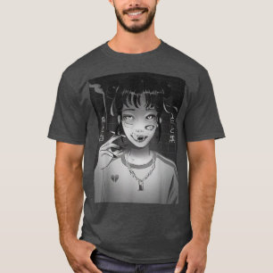 T-shirt Anime Girl Yokai Waifu Manga esthétique japonaise 