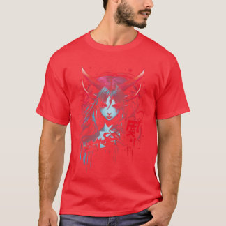 T-shirt Anime Goth Girl Japanese Aesthetic Grunge Horror b