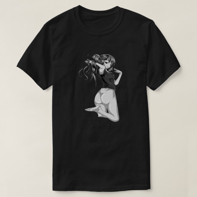 T-shirt Anime Hentai, kawaii, Otaku, Waifu, Ahegao, Otaku  (Design devant)