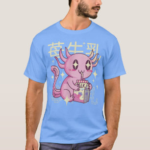 T-shirt Anime japonais Shake Carton Kawaii Axolotl Strawbe