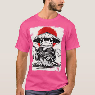 T-shirt Anime japonaise Samurai Frog Ukiyo-E Art