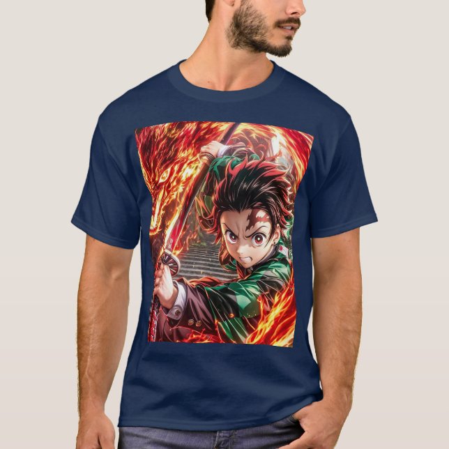 T-shirt Anime jepang tanjiro (Devant)