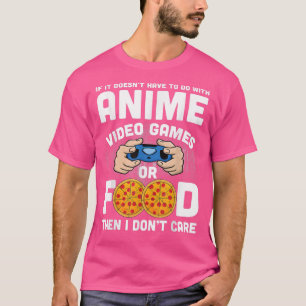 T-shirt Anime, Joueur Et Nourriture Stuff Filles Garçons H