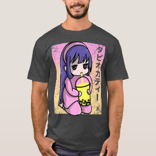 T-shirt Anime Kawaii Girl Boire Boba Bubble Tea Christm