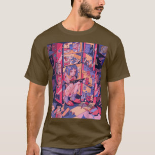 T-shirt Anime Lofi Girl Rétro 90s Aesthetic Japanese Otaku