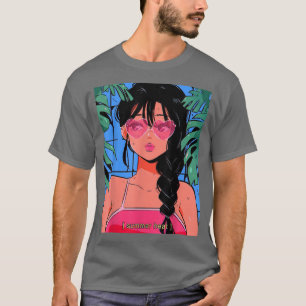 T-shirt Anime Lofi Girl Vaporwave Egirl esthétique Japonai